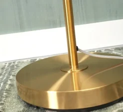 Lampadaire, Carrara 3 globes, Finition Marbre blanc, laiton, Ø25cm, H159cm - It's about Romi