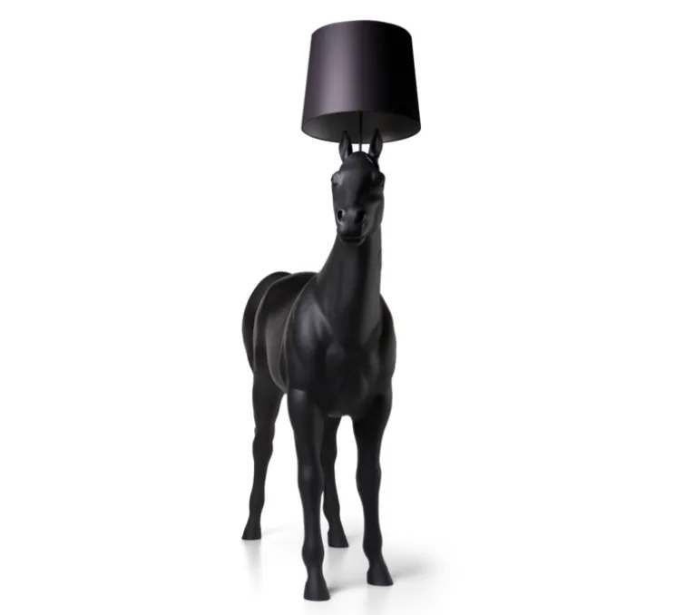 Lampadaire, Cheval, Horse Lamp, noir, L230cm, H240cm - Moooi