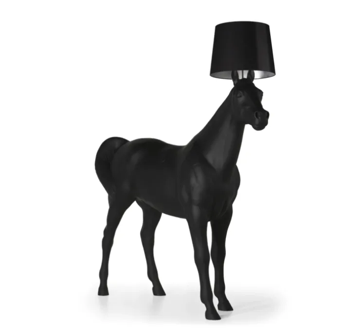 Lampadaire, Cheval, Horse Lamp, noir, L230cm, H240cm - Moooi