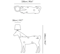 Lampadaire, Cheval, Horse Lamp, noir, L230cm, H240cm - Moooi