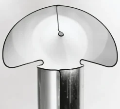 Lampadaire*Flos Lampadaire, Chiara, , L72cm, H145cm - acier inox et blanc, bordure noire