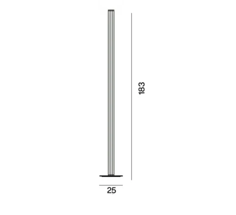 Lampadaire*Foscarini Lampadaire, Chiaroscura, , LED, dim, 2700K, 4730 lm, Ø25cm, H183cm - titane