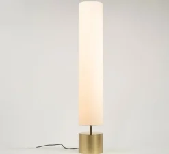 Lampadaire*CVL Lampadaire, Clope 20-100, satiné, brossé, LED, 2700K, 2320 lm, Ø20cm, H122,5cm - laiton