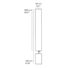 Lampadaire, Clope 14-100, laiton, LED, 2700K, 2320 lm, Ø14cm, H132,5cm - CVL