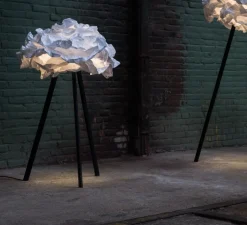 Lampadaire*Proplamp Lampadaire, Cloud, , pied noir, H109cm - blanc