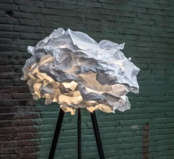 Lampadaire*Proplamp Lampadaire, Cloud, , pied noir, H109cm - blanc