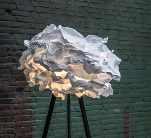 Lampadaire*Proplamp Lampadaire, Cloud, , pied noir, H109cm - blanc