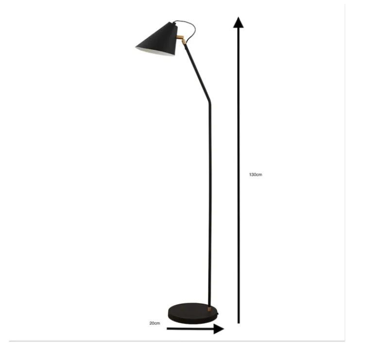 Lampadaire*House Doctor Lampadaire, Club, , L18cm, H130cm - noir