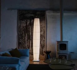 Lampadaire*Dix heures dix Lampadaire, Colonne 190, , LED, dim, 2700K, 5597 lm, L30cm, H191,8cm - blanc, base métal