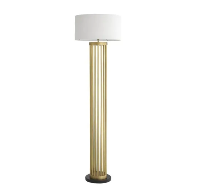 Lampadaire, Condo, laiton, marbre noir, L55cm, H188cm - Eichholtz