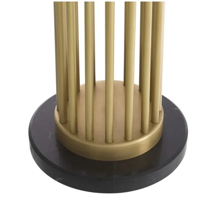 Lampadaire, Condo, laiton, marbre noir, L55cm, H188cm - Eichholtz