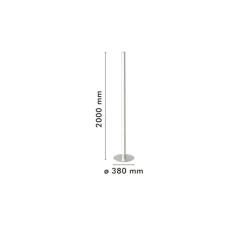 Lampadaire*Flos Lampadaire, Coordinates, , LED, 2700K, 3240lm, Ø38cm, H200cm - argent