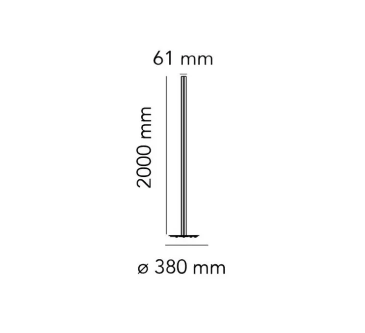 Lampadaire, Coordinates, champagne, LED, 2700K, 3240lm, Ø38cm, H200cm - Flos