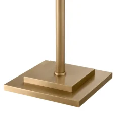 Lampadaire*Eichholtz Lampadaire, Corbin, , L38cm, H158,5cm - laiton brossé, abat-jour lin