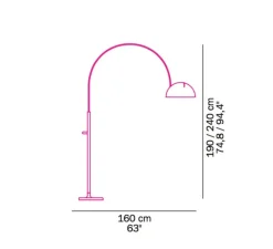 Lampadaire*Oluce Lampadaire, Coupé, , H190cm - blanc