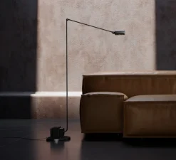 Lampadaire, Daphine Terra Led, Noir soft touch, LED, 2700K, 622 lm, L21cm, H136cm - Lumina