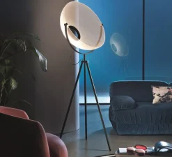 Lampadaire*Stilnovo Lampadaire, Demi Moon, , LED, dim, 3000K, 4198 lm, L74,6cm, H195,7cm - noir