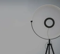 Lampadaire*Stilnovo Lampadaire, Demi Moon, , LED, dim, 3000K, 4198 lm, L74,6cm, H195,7cm - noir