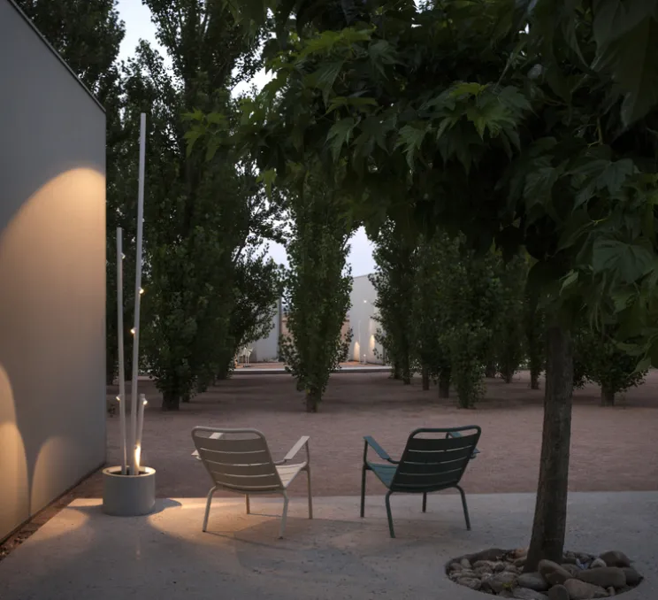 Lampadaire d'extérieur, Bamboo 4812, blanc, IP66,LED, 2700K, 420lm, Ø40cm, H270cm - Vibia