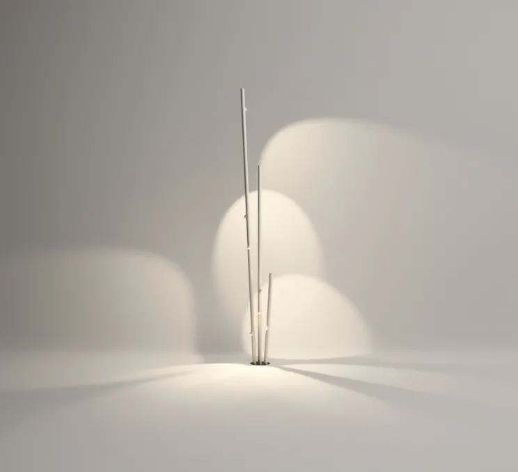 Lampadaire d'extérieur, Bamboo 4812, blanc, IP66,LED, 2700K, 420lm, Ø40cm, H270cm - Vibia