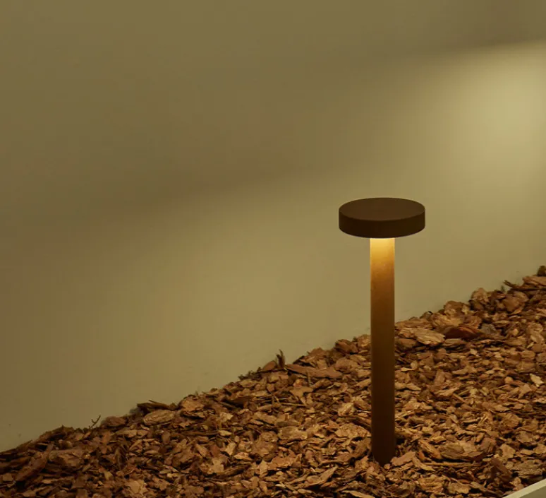 Lampadaire*B.lux Lampadaire d'extérieur, Borne Soft 45, , IP65, Ø15cm, H45cm- Corten