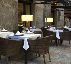 Lampadaire d'extérieur, Cala, bois, marron, IP65, H140cm - Marset