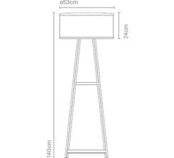 Lampadaire d'extérieur, Cala, bois, marron, IP65, H140cm - Marset