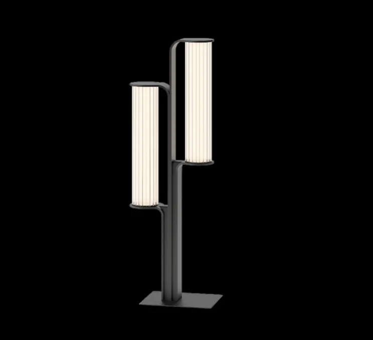 Lampadaire d'extérieur, Class, 2805, noir mat, IP65, LED, dim, Push, 2700K, 990 lm, L22cm, H78,5cm - Vibia