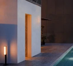 Lampadaire*Vibia Lampadaire d'extérieur, Class, 2800, , IP65, LED, dim, bouton-poussoir, 2700K, 495 lm, L22cm, H78,5cm - noir mat