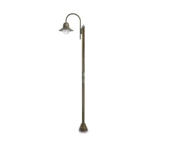Lampadaire*Moretti Luce Lampadaire d'extérieur et candélabre, Campanula 1791, , IP44, Ø28,5cm, H270cm - Laiton vieilli