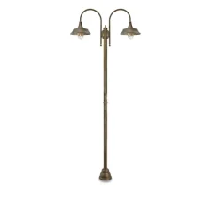 Lampadaire*Moretti Luce Lampadaire d'extérieur et Candélabre, Atelier 3139, , IP44, Ø32cm, H270cm - Laiton vieilli