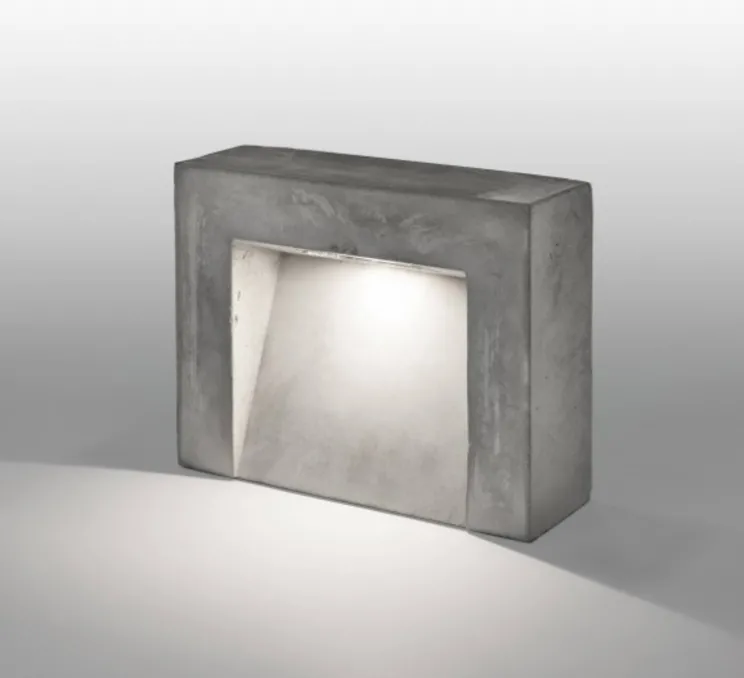 Lampadaire d'extérieur, Icementi cento3cento, gris, LED, 3000K, 413 lm, L30cm, H25cm - Lucifero's