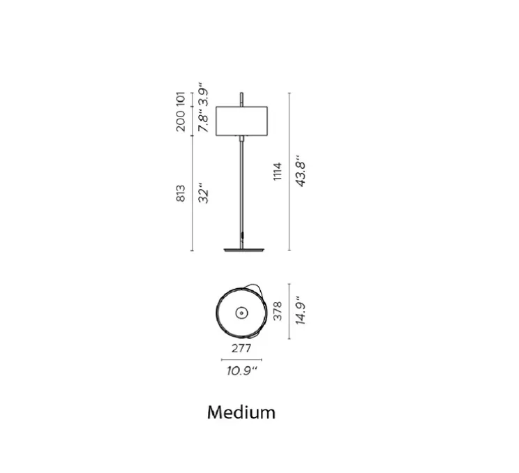 Lampadaire d'extérieur, Lagoon, medium, abat-jour orange Noumea Goyave, tissu Pierre Frey, structure laquée noire et cuivre, IP68, Ø35cm, H111,4cm - Contardi