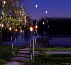 Lampadaire*Zava Lampadaire d'extérieur, mini mini, cuivre, vert de gris, H100cm, L2,4, IP55 - LED G4, 2700K, 85lm - cuivre-vert de gris