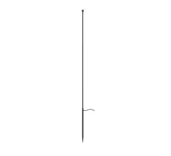 Lampadaire d'extérieur, Minuit, noir, IP65, LED, 3000K, 157 lm, Ø5cm, H105cm - Karman