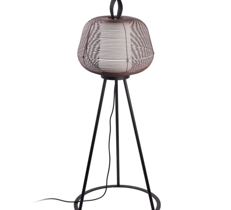 Lampadaire d'extérieur, Nara, rouille, IP65, Ø56cm, H120cm - Faro