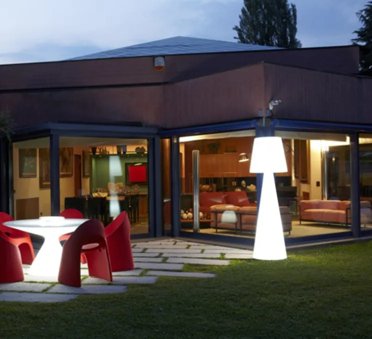 Lampadaire d'extérieur, PIVOT, blanc, H200cm - Slide