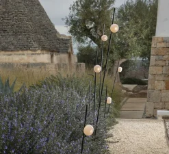 Lampadaire*Karman Lampadaire d'extérieur, Pois, , IP65, LED, 3000K, 410 lm, Ø11,5cm, H118cm - noir, blanc