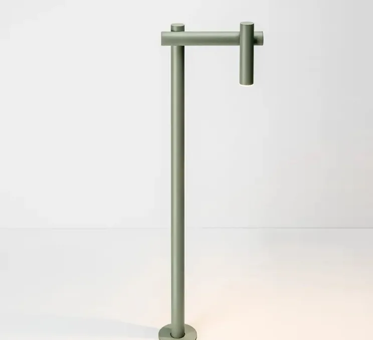 Lampadaire d'extérieur, Tik p-4099X, vert pâle, IP65, LED, 3000K, 763 lm, L25,2cm, H81,4cm - Estiluz