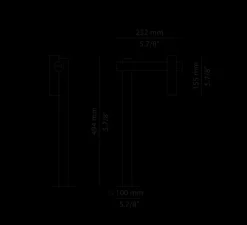 Lampadaire d'extérieur, Tik p-4098X, vert pâle, IP65, LED, 3000K, 763 lm, L25,2cm, H49,4cm - Estiluz