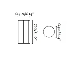 Lampadaire*Faro Lampadaire d'extérieur, Versus, , H124cm, IP44 - blanc