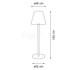 Lampadaire|Lampe*Fatboy Lampadaire, Edison the Giant, , LED, IP 55, Ø58cm, H182cm - anthracite