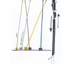 Lampadaire*Martinelli Luce Lampadaire, Elastica, , IP40, LED, dim, 2700K, 2662 lm, L3,5cm, H300cm - rouge