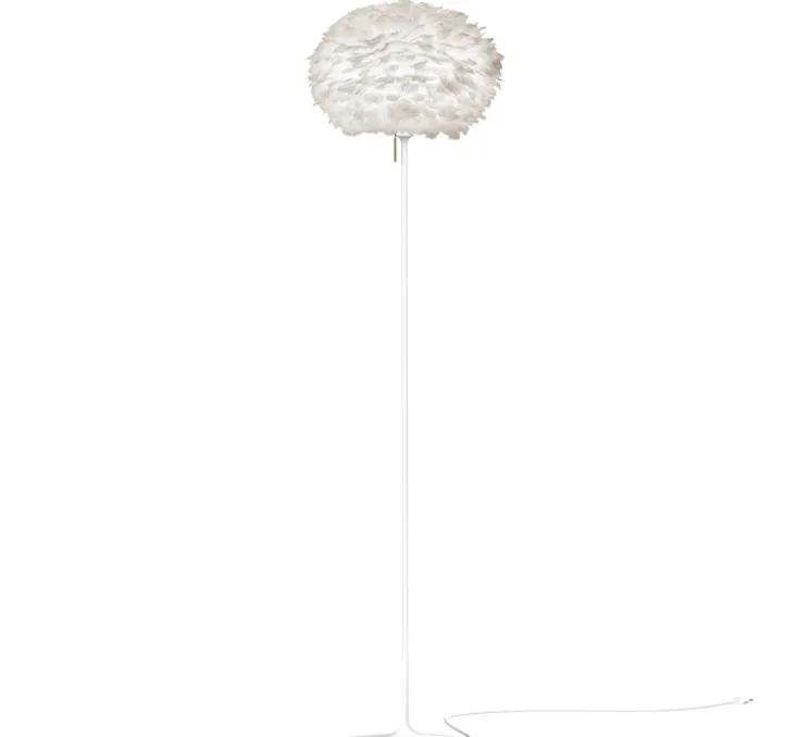 Lampadaire, Eos medium, blanc, Ø45cm, H170cm - Umage