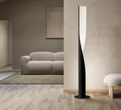 Lampadaire*KDLN Lampadaire, Evita floor, , LED, 2700K, 6000lm, Ø34,5cm, H190cm - noir