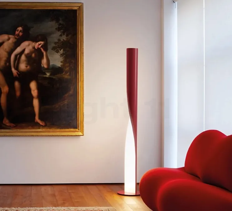 Lampadaire, Evita floor, rouge, LED, 2700K, 6000lm, Ø34,5cm, H190cm - KDLN