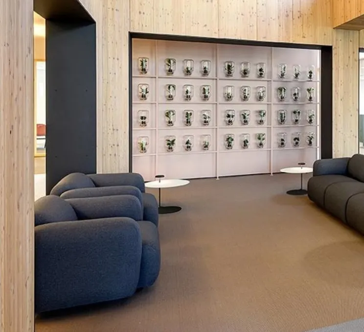 Lampadaire, Flat 5950, blanc, LED, dim, 2700K, 1200 lm, Ø55cm, H43cm - Vibia