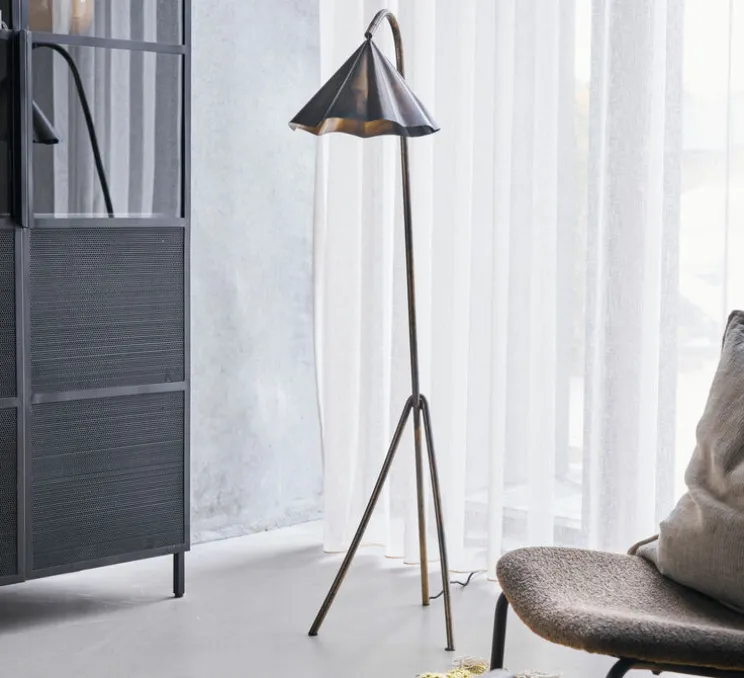 Lampadaire, Flola, marron antique, Ø30cm, H130cm - House Doctor