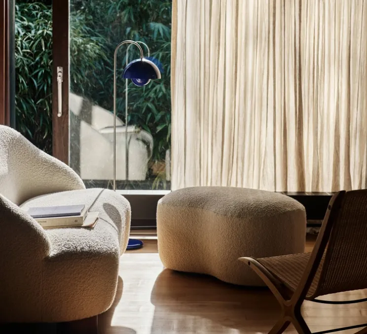 Lampadaire, Flowerpot VP12, bleu cobalt, L23cm, H122cm - Andtradition