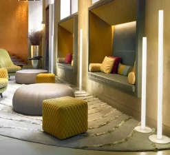 Lampadaire*Slide Lampadaire, Flux , , LED, 3000k, Ø24cm, H124cm - blanc